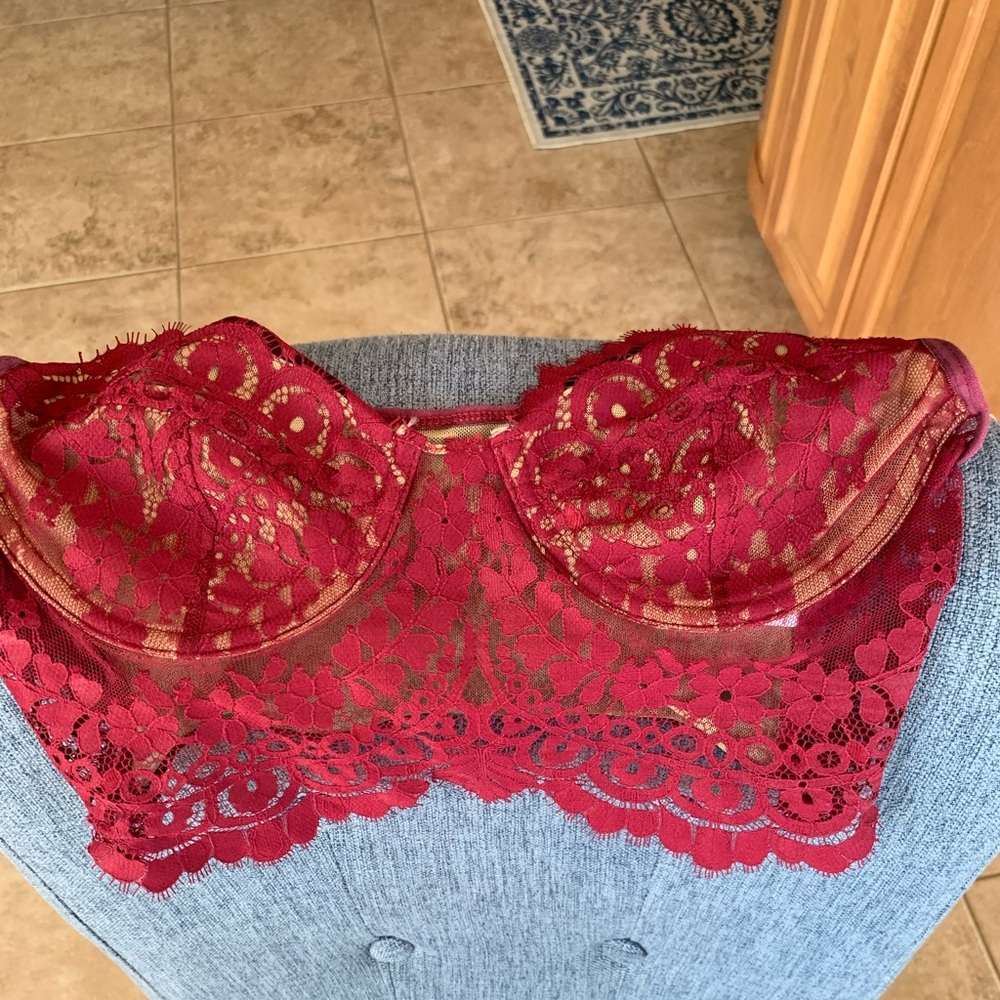 For Love or Lemons Knockout bralette in red/wine